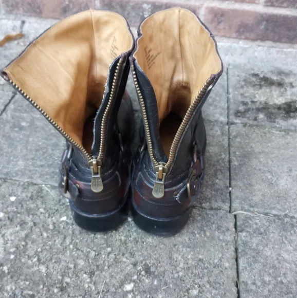 FRYE Mens Riley Harness Back Boot Brown Size 9.5 - Picture 8 of 14